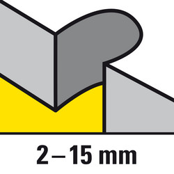 2 pilové listy pro jemné řezání křivek do měkkého dřeva o tloušťce od 2 do 15 mm