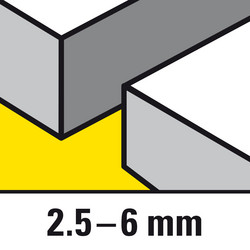 3 pilové listy pro přímé, jemné řezy do středně silných plechů o tloušťce 2,5 až 6 mm