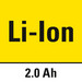 Akumulátor s Li-Ion technologií a kapacitou 2 Ah