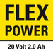 Flexibilní možnost kombinace – silný 20 V akumulátor, vhodný pro mnoho druhů zařízení