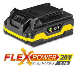 Multiakumulátor Flexpower 20 V, 2 Ah