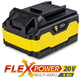 Multiakumulátor Flexpower 20 V, 4 Ah