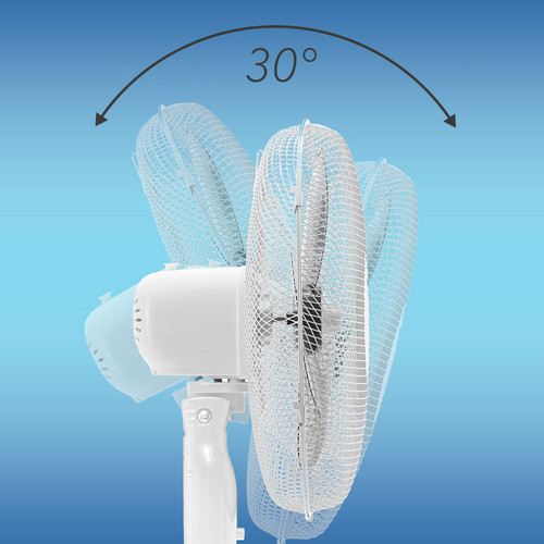 Nastavitelný sklon hlavy ventilátoru až do 30°