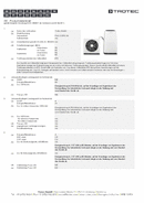 Produktový list Split klimatizace PAC-S 3510 ES (INT)