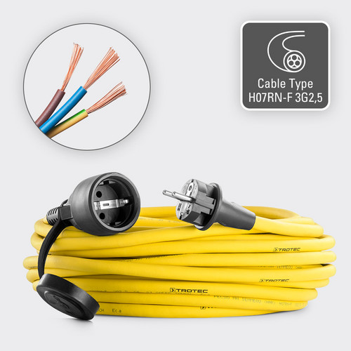 Profesionální prodlužovací kabel - typ kabelu H07RN-F 3G2,5