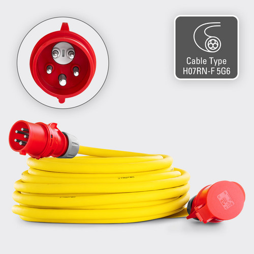 Profesionální prodlužovací kabel - typ kabelu H07RN-F 5G6