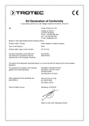 Prohlášení o shodě Napájecí zdroj pro nabíječky baterií (INT)