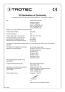 Prohlášení o shodě plynový topný ventilátor TGH 10 E / TGH 15 E / TGH 30 E (INT)