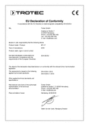 Prohlášení o shodě Potravinářský teploměr BP2F (INT)