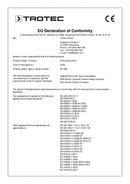 Prohlášení o shodě termovizní kamera XC600 (INT)