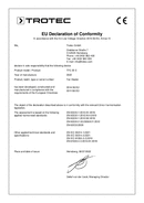 Prohlášení o shodě topný ventilátor TFC 20 E (INT)