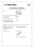 Prohlášení o shodě vysoušeče vzduchu TTR 56 E (INT)