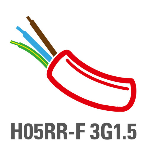 Typ kabelu H05RR-F 3G1,5